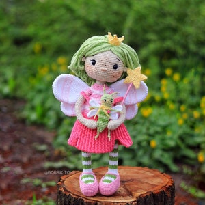 PATTERN: Doll the fairy - Crochet fairy the Teya pattern - amigurumi doll pattern - crocheted doll the fairy - PDF crochet pattern