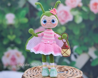 MUSTER: Firefly - Glühwürmchen Glühwürmchen häkeln - Amigurumi Lightning Bug Muster - gehäkelte Käfer - PDF englische Häkelanleitung