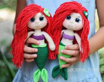 Padrão de boneca sereia de crochê: Princesa Amigurumi (PDF)