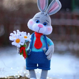 Pattern cute bunny, English crochet pattern hares, pdf image 3