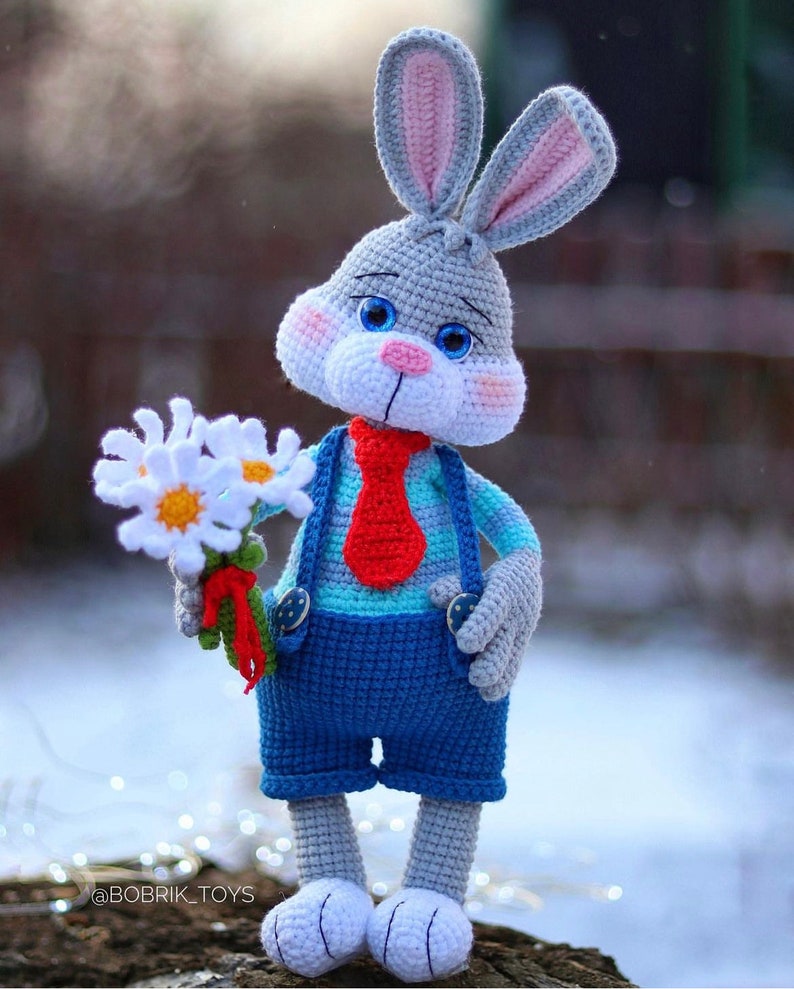 Pattern cute bunny, English crochet pattern hares, pdf image 3