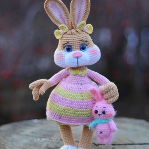 Pattern cute bunny, English crochet pattern hares, pdf image 4