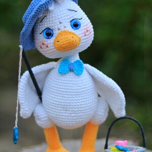 Goose crochet pattern, amigurumi goose, amigurumi bird crochet toy pattern, PDF tutorial, English pattern image 3