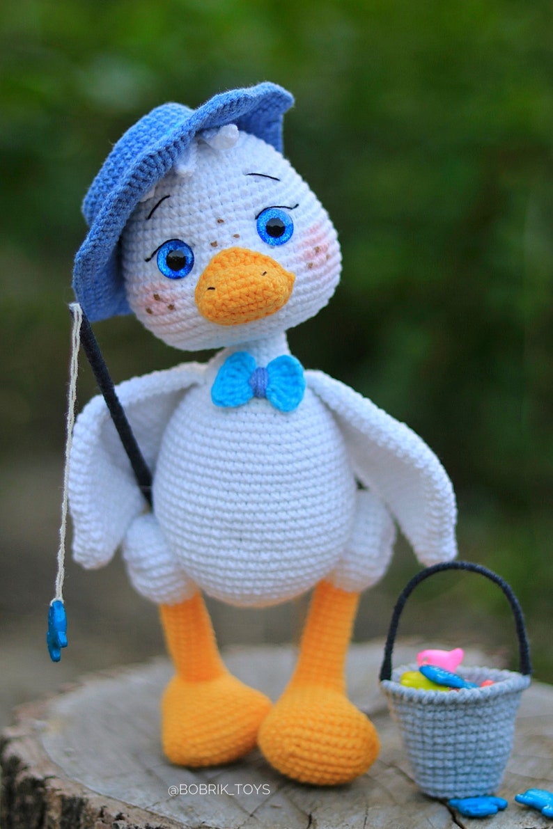 Goose crochet pattern, amigurumi goose, amigurumi bird crochet toy pattern, PDF tutorial, English pattern image 3