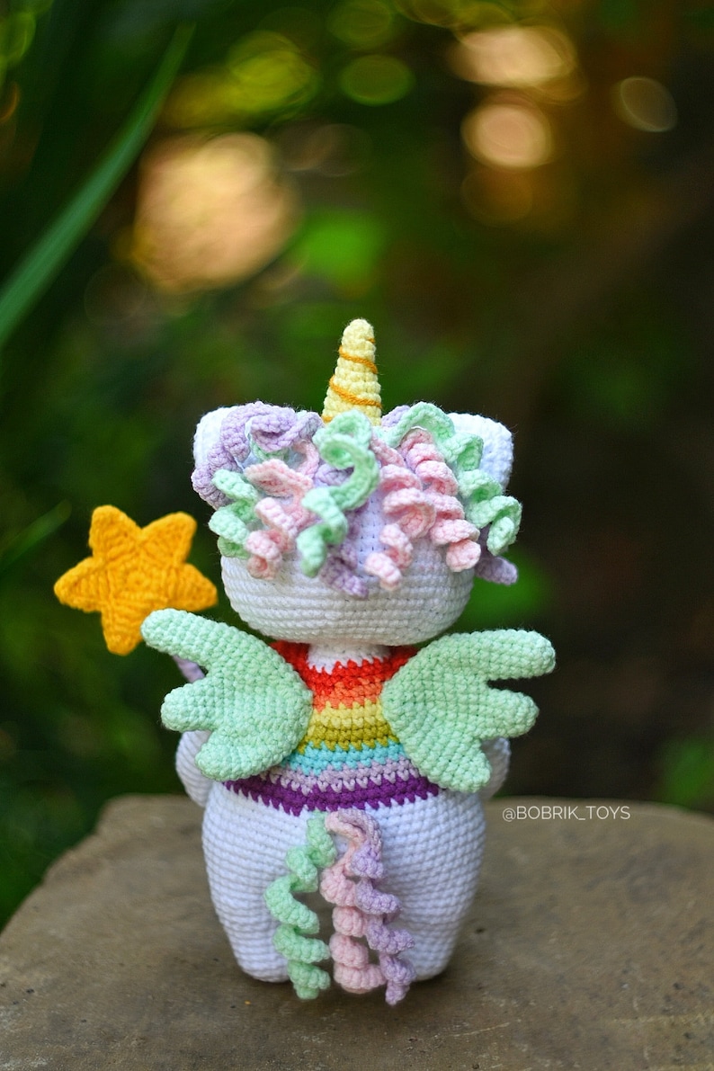 PATTERN: Crochet Unicorn-cat, Unicorn-cat toy, English crochet pattern cat, PDF file. image 4