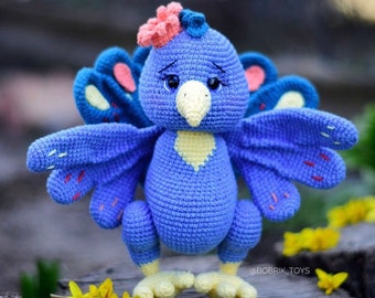 Crochet pattern Firebird , Amigurumi bird Tutorial, pattern bird, English pattern bird, PDF