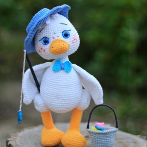 Goose crochet pattern, amigurumi goose, amigurumi bird crochet toy pattern, PDF tutorial, English pattern image 2