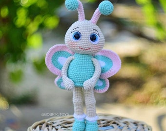 Elina der Schmetterling Häkelanleitung: Amigurumi Doll (PDF Pattern)