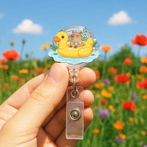 Niedliches Capybara Sommer Badge Reel, lustiger Pool Float Ausweishalter, Kawaii Tier Krankenschwester Badge, Ente Bagde Reel, Lehrer Geschenk, Tierarzt Clip