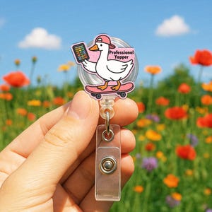 Funny Professional Yapper Speech Therapy Badge Reel, Speech Language Pathologist ID Name Tag Holder, SLP Appreciation Gifts, Teachers Gift