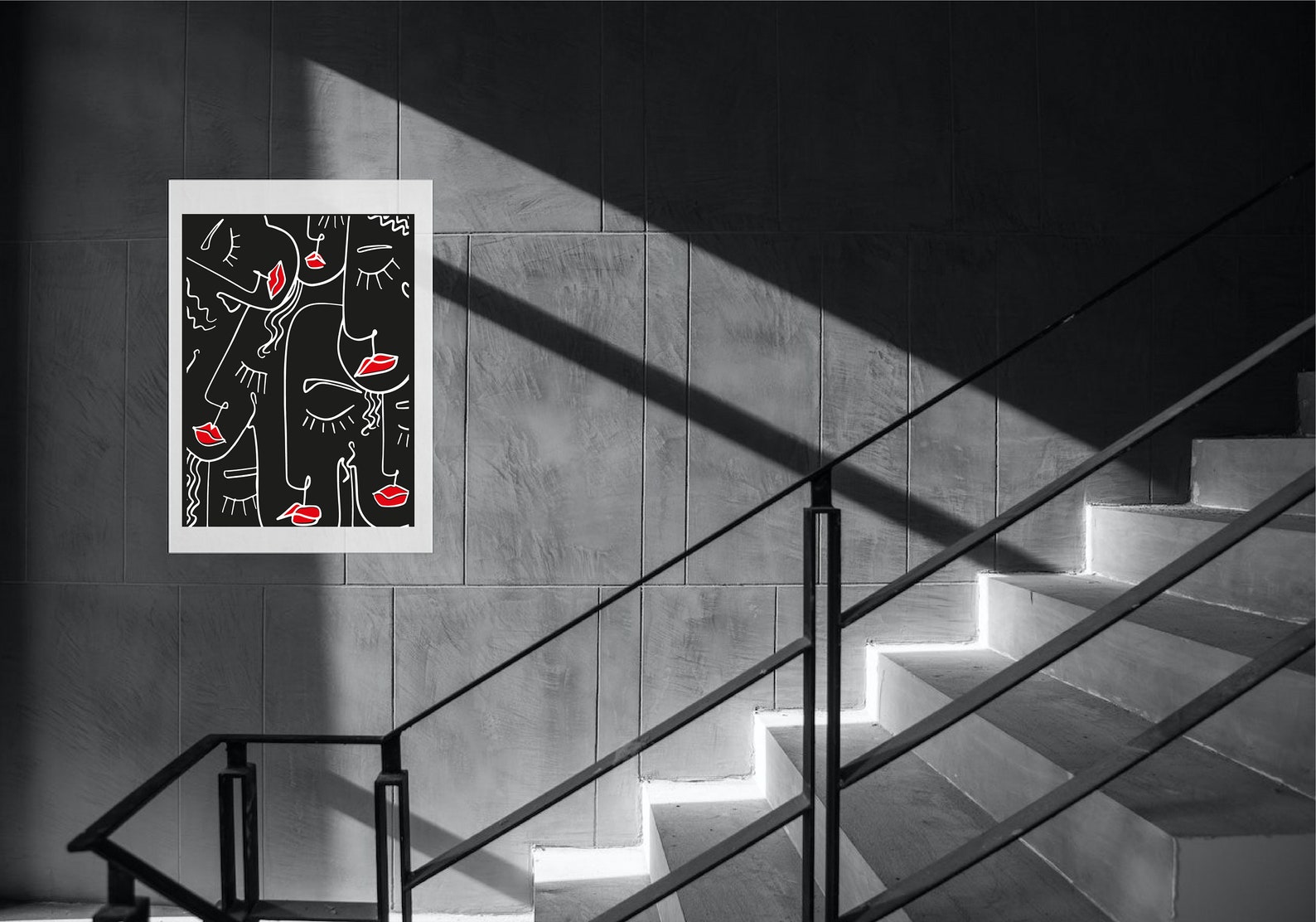 Abstract Face Svg Abstract Female Face Svg Line Art Svg Etsy