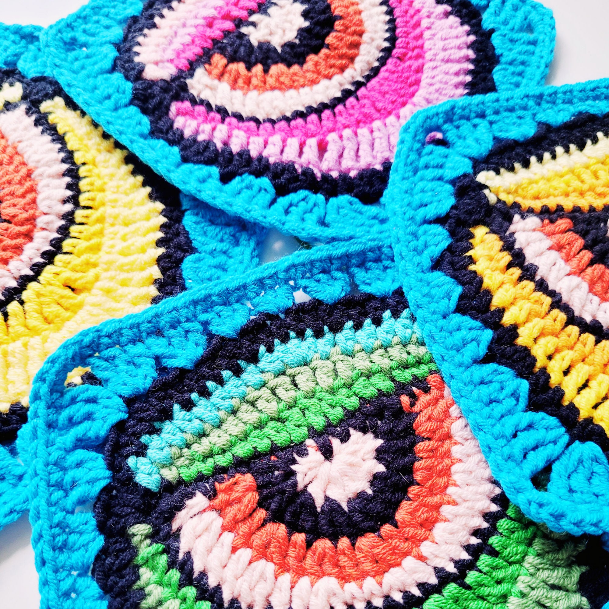 CROCHET PATTERN Trippy Eye Granny Square Psychedelic Etsy
