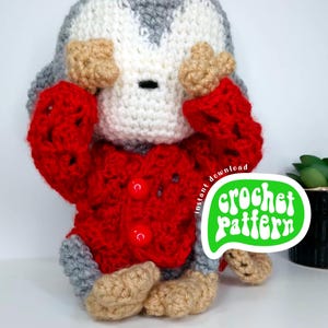 CROCHET PATTERN ⨯ Monkey Amigurumi ⨯ Chunky Granny Cardigan ⨯ Posable Doll