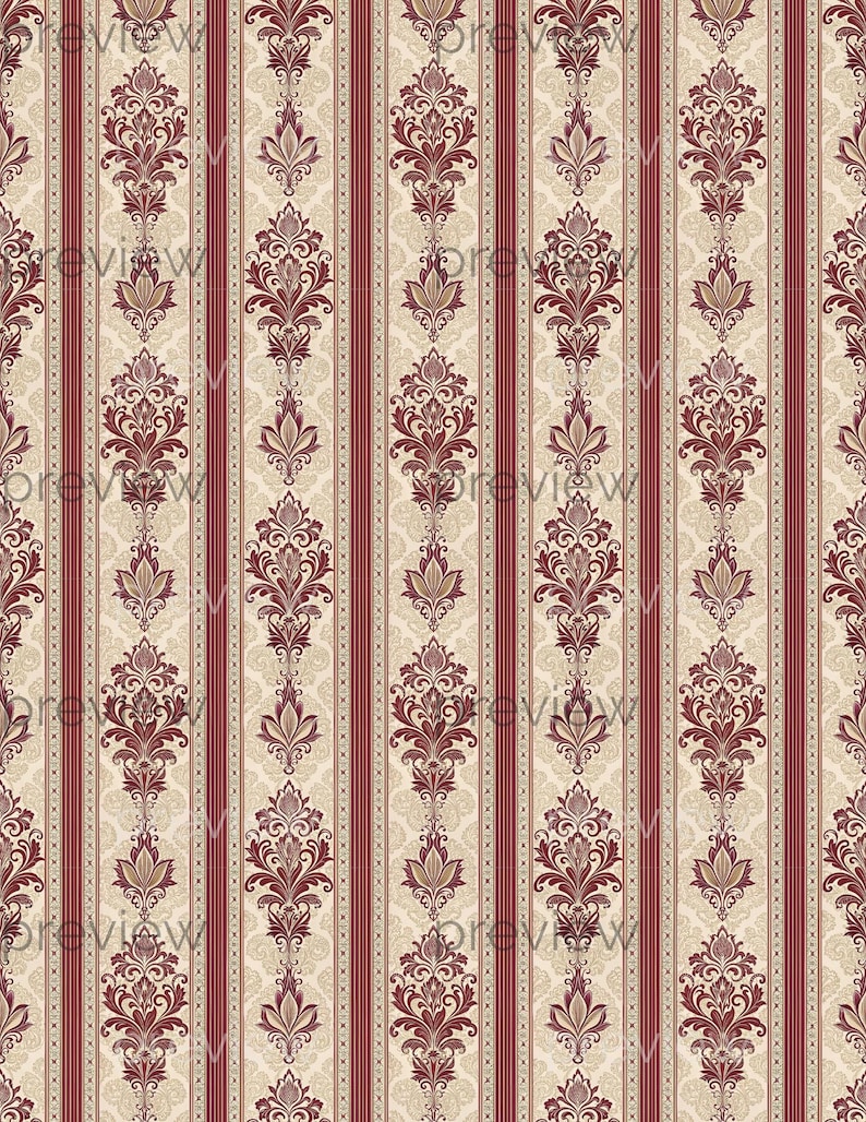 DOLLS HOUSE MINIATURE Cream Damask Style Wallpaper £2.50 - UK DOLLS HOUSE MINIATURE Cream Damask Style Wallpaper £2.50 - UK