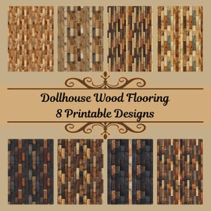 Dollhouse Miniature Wood Flooring Printable, 1:12 Scale Rustic Barnwood Planks, Seamless Vintage Cladding, Digital Download PDF