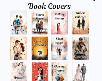 Portadas de libros de romance en miniatura: Biblioteca de casas de muñecas imprimible (Descarga PDF)
