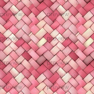Dollhouse 1:12 Scale Herringbone Floor and Wall Tiles x 8 A4 Printable Sheets - Blue, Pale Pink, Seamless Tiled Minimalist Design