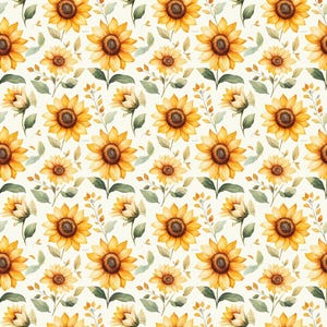 Sunflower Dollhouse Wallpaper, Printable Miniature Patterns (PDF) image 9