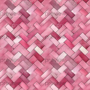 Dollhouse 1:12 Scale Herringbone Floor and Wall Tiles x 8 A4 Printable Sheets - Blue, Pale Pink, Seamless Tiled Minimalist Design