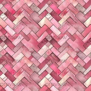 Dollhouse 1:12 Scale Herringbone Floor and Wall Tiles x 8 A4 Printable Sheets - Blue, Pale Pink, Seamless Tiled Minimalist Design