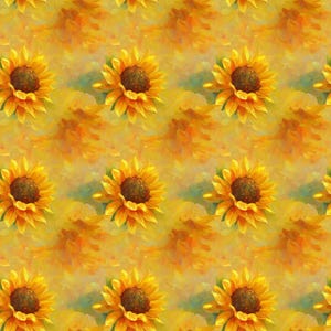 Sunflower Dollhouse Wallpaper, Printable Miniature Patterns (PDF) image 6