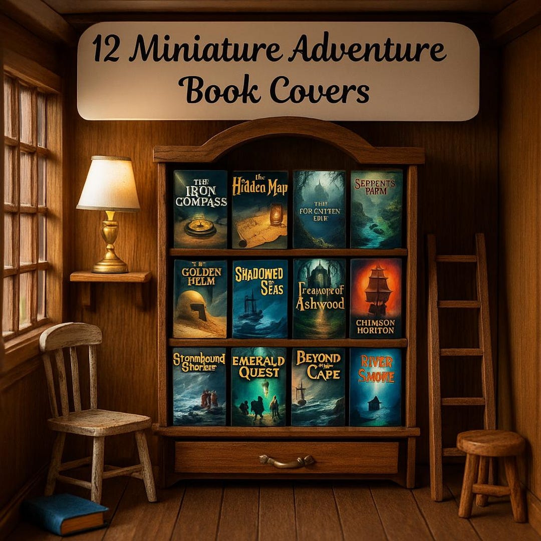 Miniature Adventure Book Covers: 12 Fantasy Designs (PDF Download) - Etsy