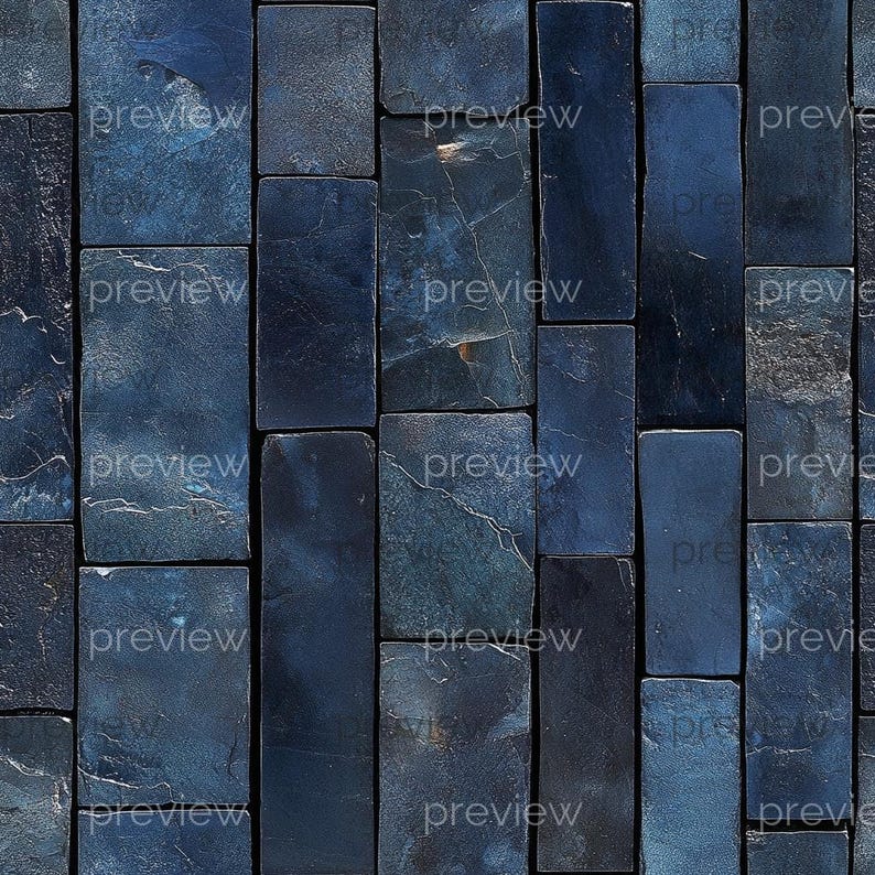 Dollhouse 1:12 Scale Ceramic Tiles x 8 A4 Printable Sheets - Navy Blue, Forest Green, Rustic Floor and Wall Patterns, Seamless Tile Design