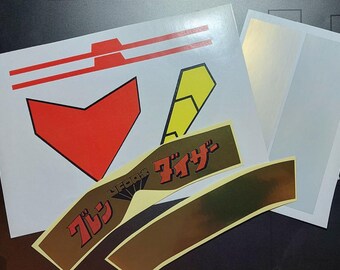 Kit Autocollants / Stickers pour Goldorak Shogun – Restauration Jouet Vintage – Goldrake / Grendizer