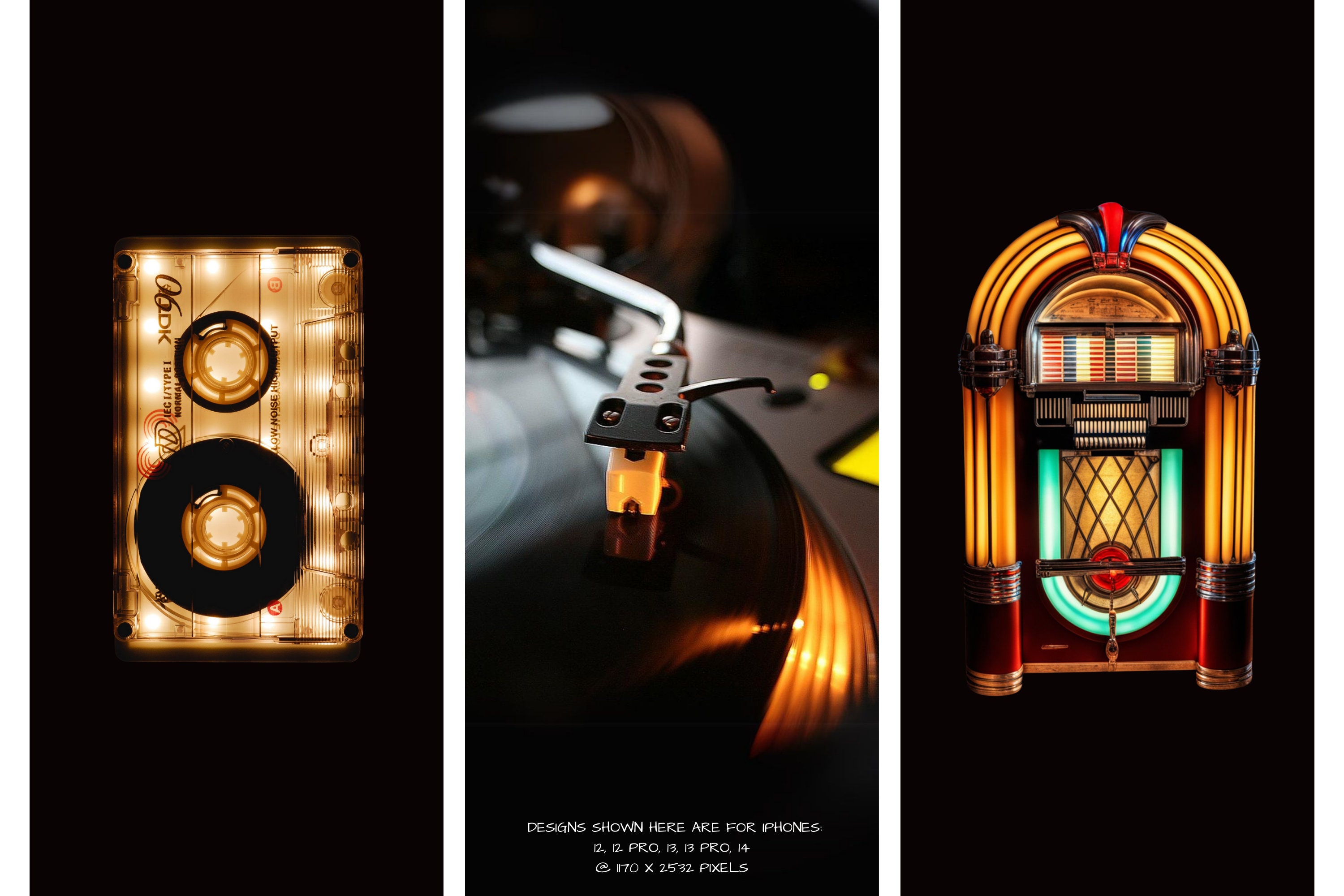 Retro Music Lovers Lock Screen Set Music Lock Screen Wallpapers Retro ...