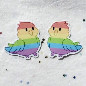 Adesivo uccello arcobaleno orgoglio