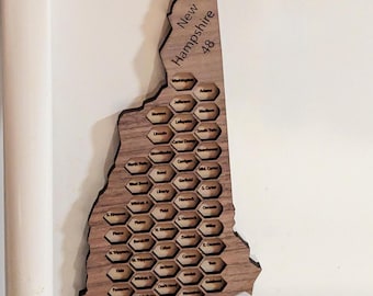 NH 48 Peaks Tracker Magnet: Hiking Challenge Progress Display