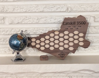 Catskills 3500 High Peaks Tracker: Walnut Hiking Challenge Board