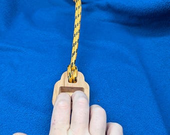 Portable Cherry Hardwood Hangboard: Climbing Two Finger Grip Trainer