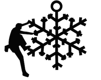Climbing Snowflake Ornament SVG File – DIY Adventure Gift (Digital Download)