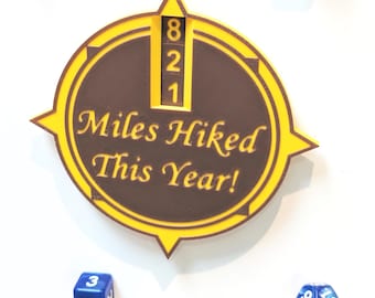 Compass Hiking Miles Tracker Magnet