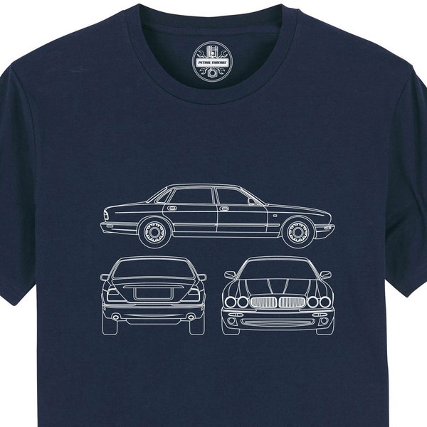 Jaguar XJ T-Shirt - Lineart Classic Car Shirt