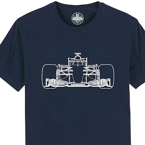 F1-auto - Lineart Formule 1-autoshirt