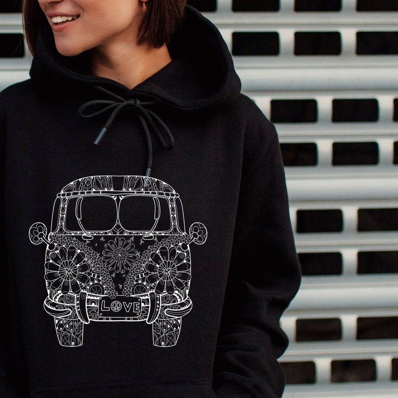 VW Camper Doodle Sweatshirt - Offiziell Lizenziert Volkswagen Merchandise