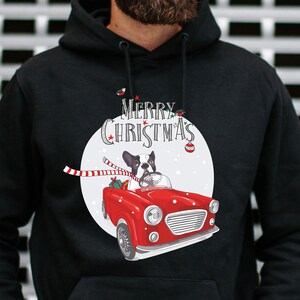 Dog Driving-kersthoodie - Car Xmas-trui