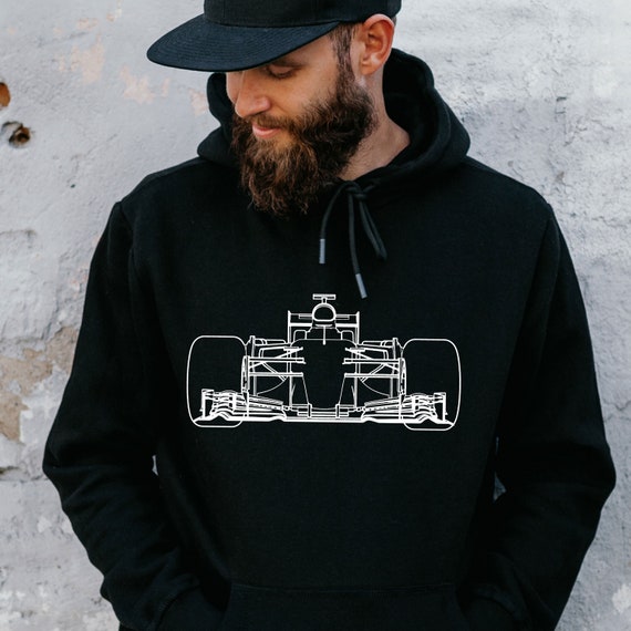 F1 Car Lineart Hoodie - Formula 1 Racing Sweatshirt