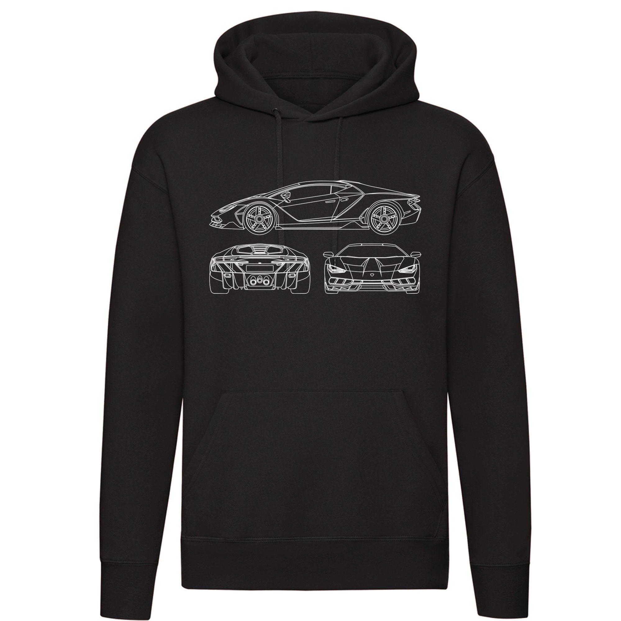 Lamborghini Centenario Hoodie Lineart Supercar Sweatshirt Hoody Etsy