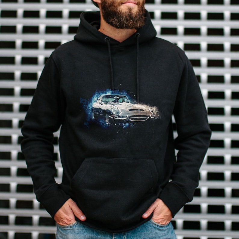 Jaguar Etype Hoodie Graphic Classic Car Sweatshirt Hoody Etsy
