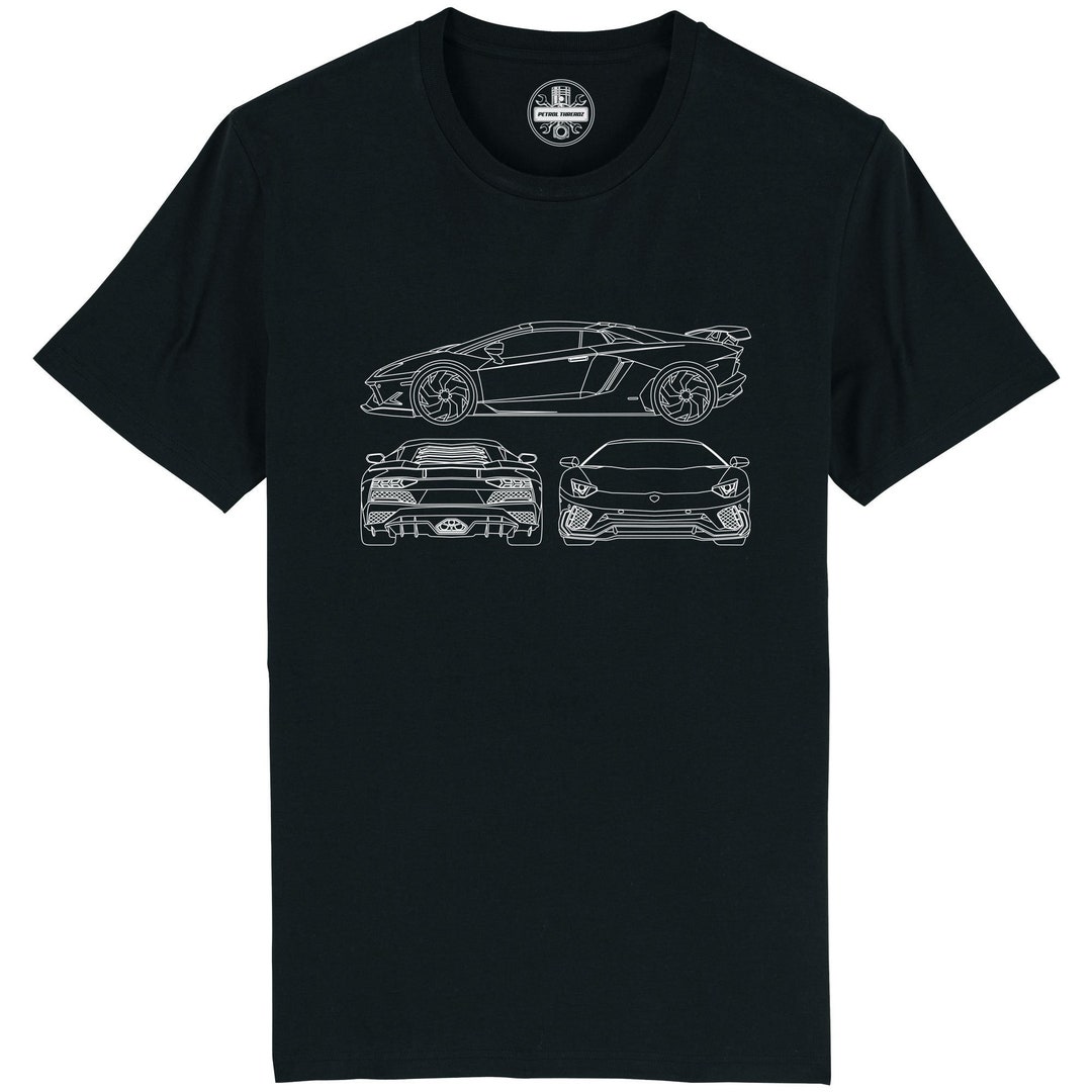 Lamborghini Aventador T-shirt Lineart Supercar Shirt