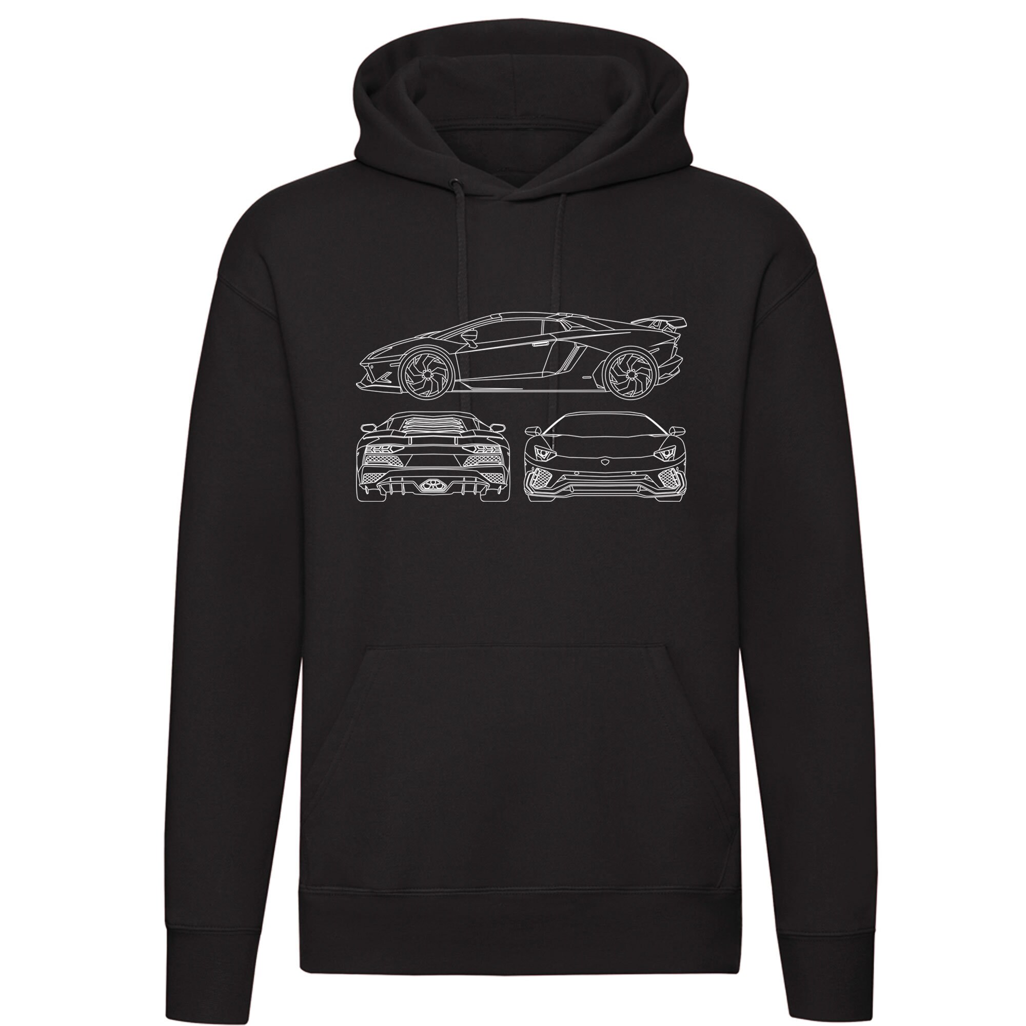 Lamborghini Aventador Hoodie Lineart Supercar Sweatshirt Hoody Etsy UK