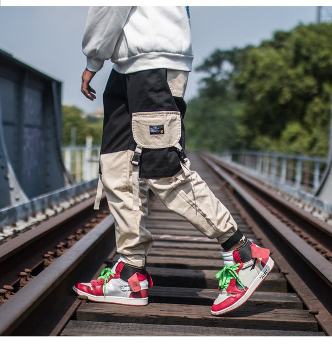 Japanese Baggy Techwear Pants Multi Pockets Streetwear Etsy