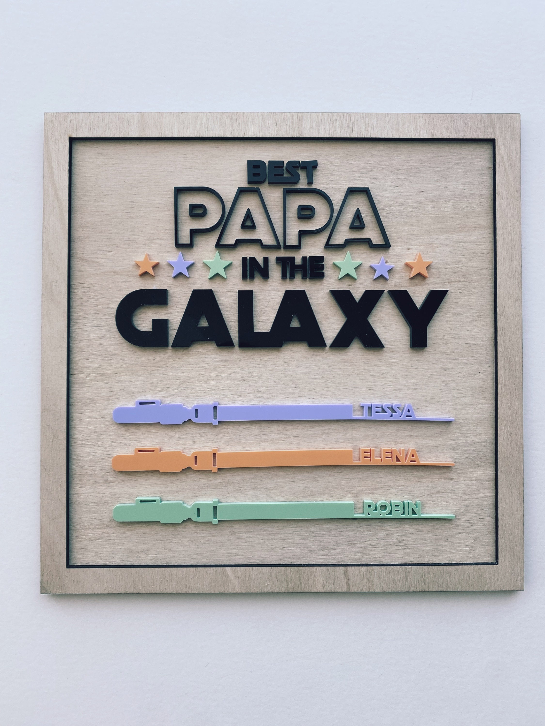 Star Wars Frame, Father's Day, Best Dad, Father's Day Gift, Dad Gift - Etsy
