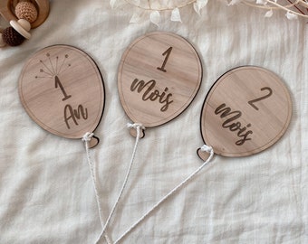 Balloon milestone card, baby photo, newborn photo, baby's first year