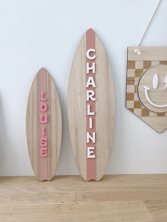 Planche de surf personnalisée 3D, décoration chambre enfant, décoration surf