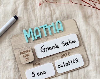 Back to school sign, reusable, personalized, wood, back to school, my first day of school, my first day