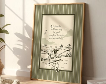 Long Live Boyhood Nursery Wall Print | Vintage Playroom Art
